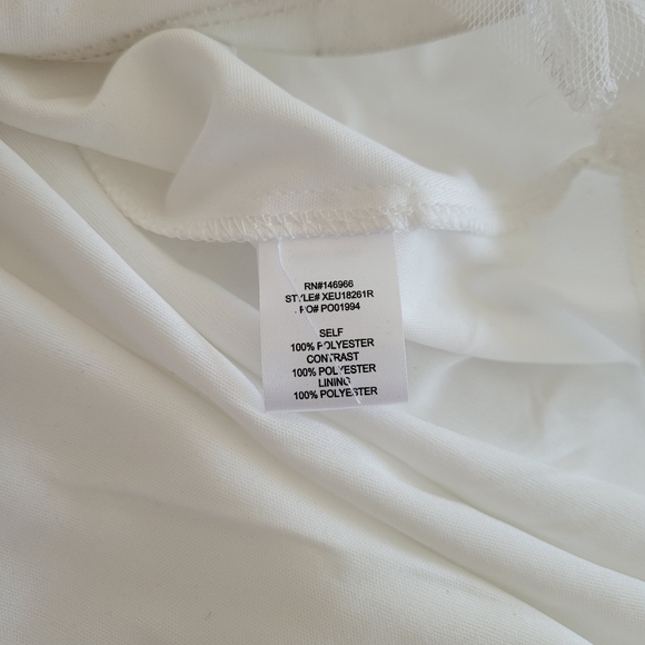 NEW CRYSTALL DOLL Gold Sparkle Glitter White Outer Mesh Sleeveless Maxi Dress - Picture 15 of 15